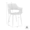 Armen Living Gigi Gray Velvet Dining Room Chair with Gold Metal Legs, PK2 LCGICHGREY - alternate 5